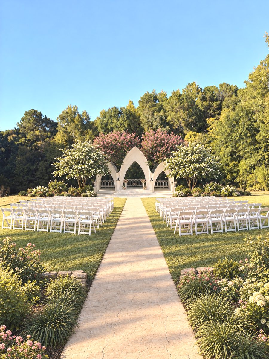 The Garden Arches ceremony site at The Wildflower Madison